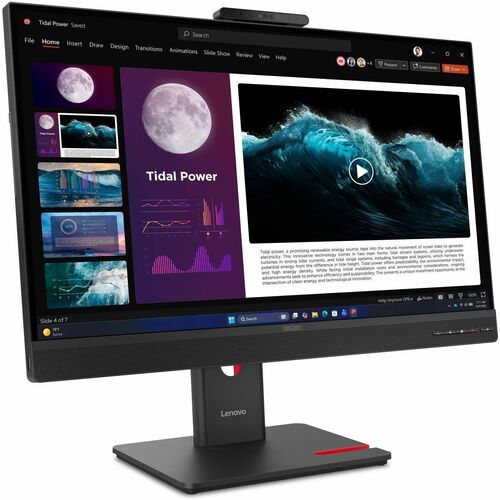 ThinkCentre Tiny-In-One 27 Gen 6 27-inch QHD IPS monitor with 5MP+IR camera mic 3W speakers USB-B HDMI DP ergonomic stand 