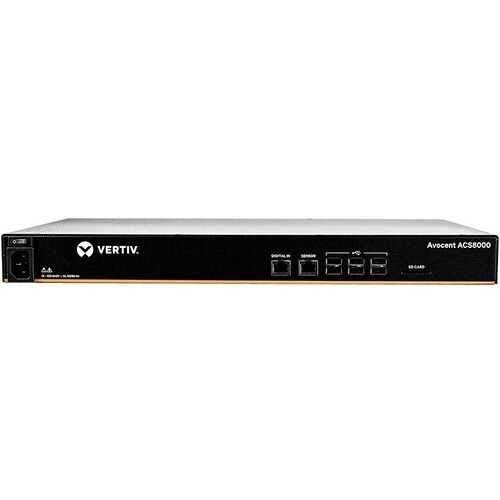 Vertiv AVOCENT ACS ACS8016SAC-400 Device Server - 1 GB - DDR3 SDRAM - Twisted Pair, Optical Fiber - 2 x Network (RJ-45) - 