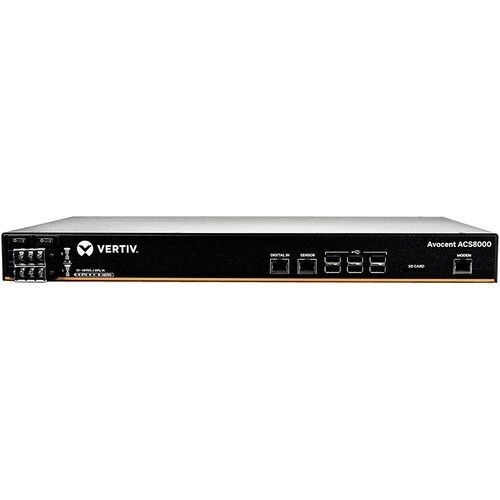 Vertiv AVOCENT ACS ACS8048MDDC-400 Device Server - 1 GB - DDR3 SDRAM - Twisted Pair, Optical Fiber - 2 x Network (RJ-45) -