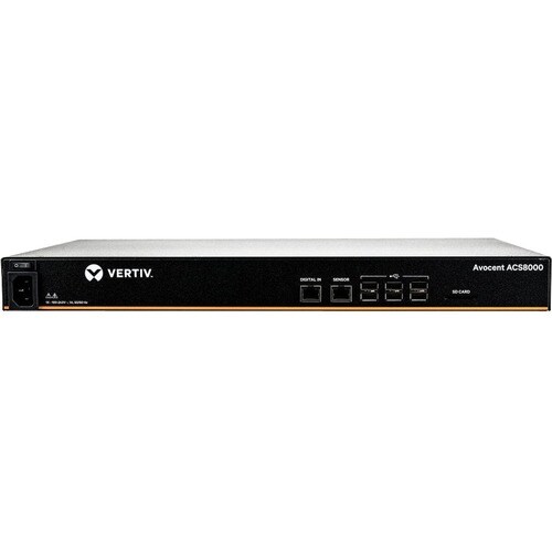 Vertiv AVOCENT ACS ACS8008SAC-400 Device Server - 1 GB - DDR3 SDRAM - Twisted Pair, Optical Fiber - 2 x Network (RJ-45) - 