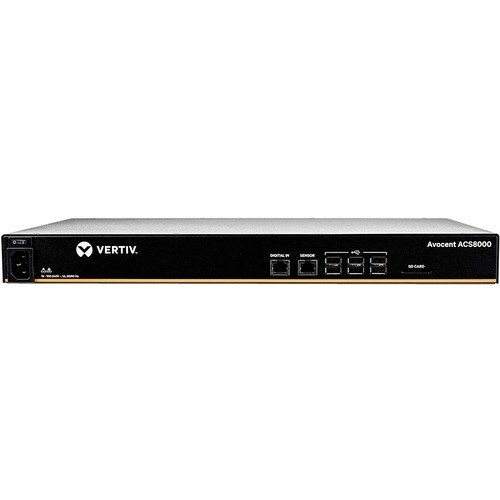 Vertiv AVOCENT ACS ACS8032SAC-400 Device Server - 1 GB - DDR3 SDRAM - Twisted Pair, Optical Fiber - 2 x Network (RJ-45) - 