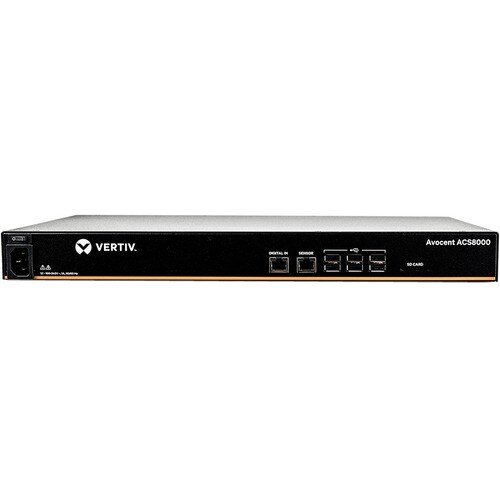Vertiv AVOCENT ACS ACS8048SAC-400 Device Server - 1 GB - DDR3 SDRAM - Twisted Pair, Optical Fiber - 2 x Network (RJ-45) - 