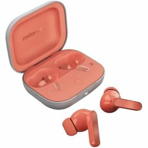 Lenovo moto buds True Wireless Earbud Stereo Earset - Coral Peach - Binaural - In-ear - Bluetooth - Noise Canceling