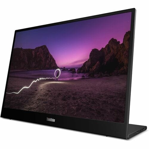 Lenovo ThinkVision M16 16" Class WUXGA LED Monitor - 16:10 - Eclipse Black - 16" Viewable - In-plane Switching (IPS) Techn