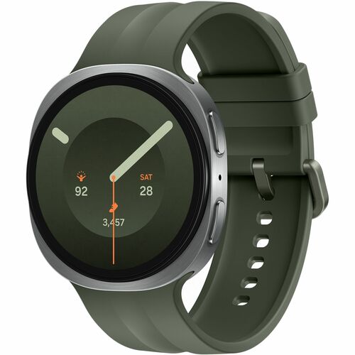 Samsung Galaxy Watch9 SM-L350 Smart Watch - 46 mm Case Height - 43.70 mm Case Width - Silver Body Color - Olive Band Color