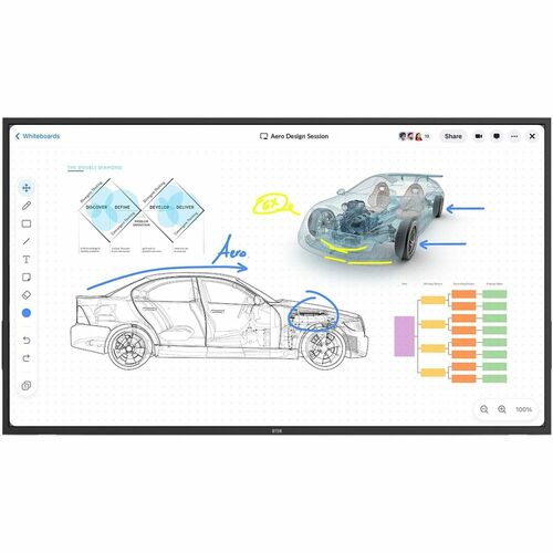 DTEN ONboard DBR1455E-WB 1397 mm 4K UHD LCD Collaboration Display - Capacitive - Touchscreen - 16:9 Aspect Ratio - 3840 x 