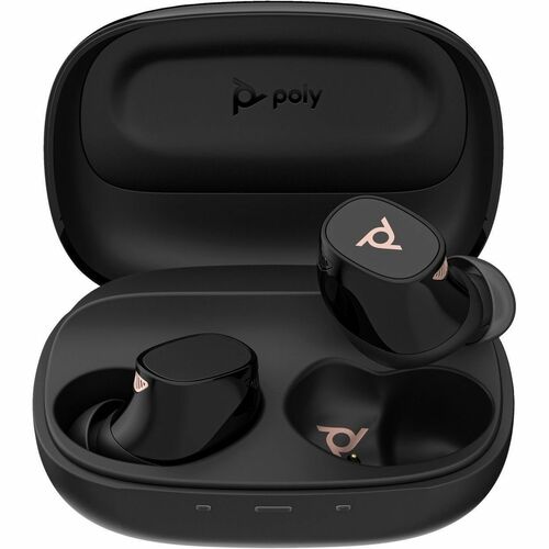 Poly Voyager Free 20 Wireless Earbud Stereo Earset - Black - Binaural - In-ear - 3000 cm - Bluetooth - 16 Ohm - MEMS Techn