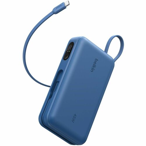 Belkin UltraCharge Power Bank - Blue - For Smartphone, iPhone, iPad Air, iPad mini, iPad Pro - 20000 mAh - 45 W - USB Type