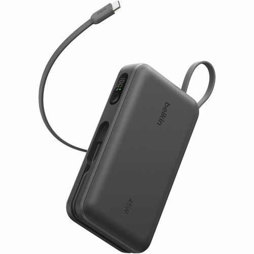Belkin UltraCharge Power Bank - Black - For iPhone, iPad Air, iPad mini, iPad Pro - 20000 mAh - 45 W - USB Type-C Connecto