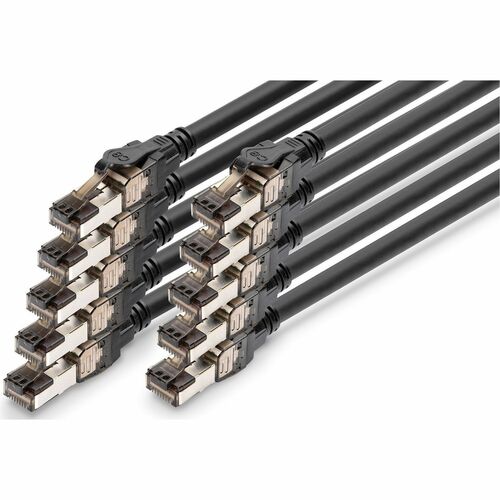 Digitus 2 m Category 8.1 Network Cable - 10 Piece - Cable for Network Device, Server, Desktop PC, Router, Switch - First E