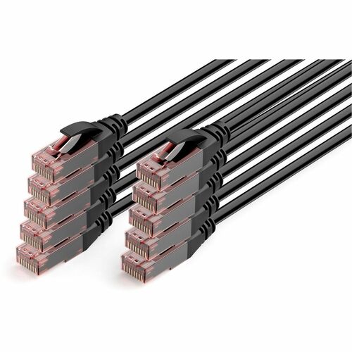Digitus 10 m Category 6e Network Cable - 10 Piece - Cable for Network Device - First End: 1x RJ-45 Network - Male - Second