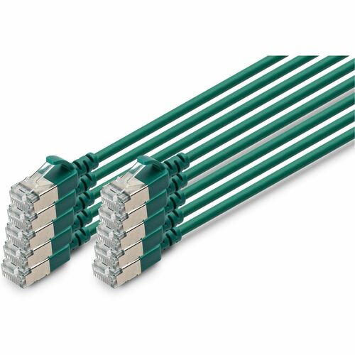 Digitus 30 cm Kategorie 6a Netzwerkkabel - 10 Stück - Cable for Netzwerkgerät - 10 Gbit/s - Patchkabel - Abschirmung - Shi