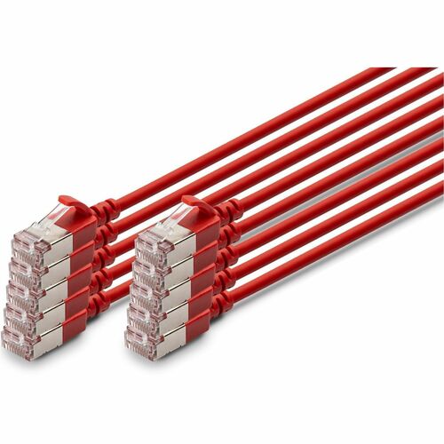 Digitus 1,50 m Kategorie 6a Netzwerkkabel - 10 Stück - Cable for Netzwerkgerät - 10 Gbit/s - Patchkabel - Abschirmung - Sh