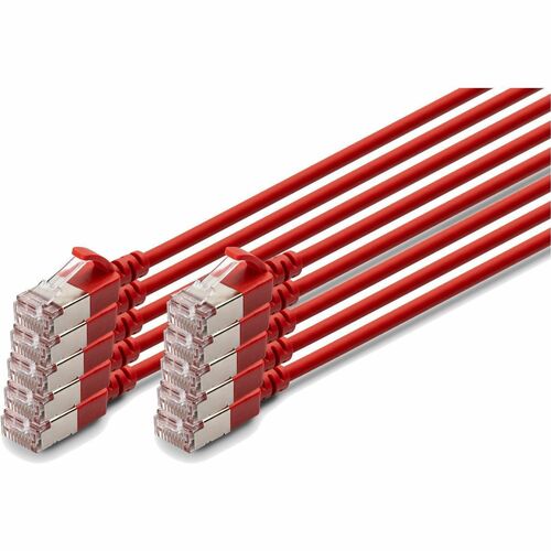 Digitus 30 cm Kategorie 6a Netzwerkkabel - 10 Stück - Cable for Netzwerkgerät - 10 Gbit/s - Patchkabel - Abschirmung - Shi