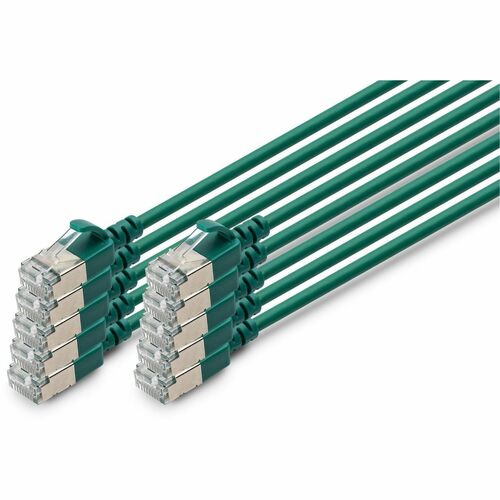 Digitus 1,50 m Kategorie 6a Netzwerkkabel - 10 Stück - Cable for Netzwerkgerät - 10 Gbit/s - Patchkabel - Abschirmung - Sh