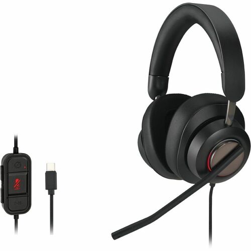 ACCO H2000 Kabel Über das Ohr, Kopfbügel Stereo Headset - Schwarz - Microsoft-Teams-Zertifizierung - Binaural - Ohrumschli