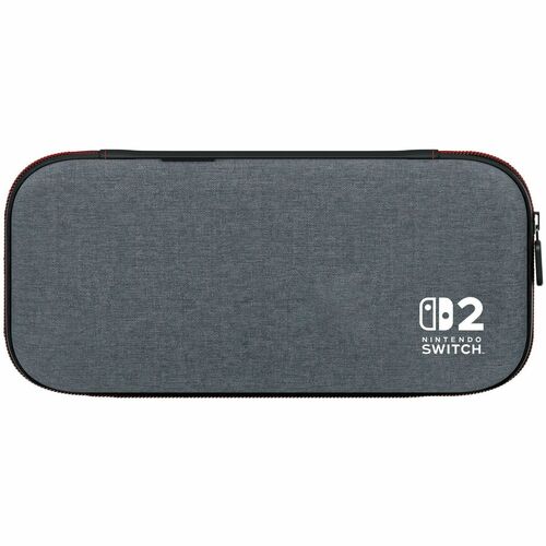 PowerA Slim Case Carrying Case Nintendo Portable Gaming Console - Dark Heather Gray - Scratch Resistant Screen Protector, 