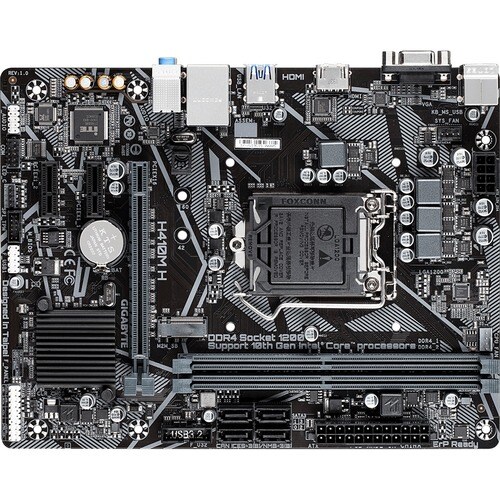 GIGABYTE Ultra Durable H410M H Desktop Motherboard - Intel H410 Chipset - Socket LGA-1200 - Micro ATX - 64 GB DDR4 SDRAM M