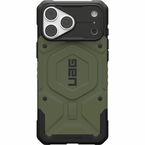 Urban Armor Gear Pathfinder Case for Apple iPhone 18 Pro Max Smartphone - Hex Pattern - Olive Drab - Impact Absorbing, Imp