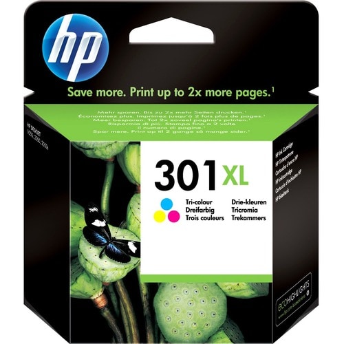 HP 301XL Original High Yield Inkjet Ink Cartridge - Tri-colour Pack - 300 pages