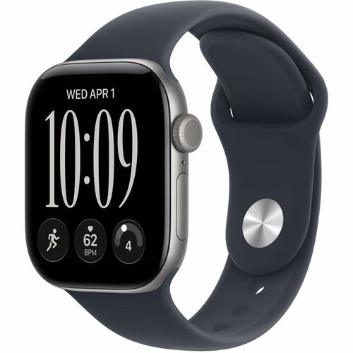 Apple Watch Series 12 GPS + Cellular 46mm Space Grey Aluminium Case with Navy Blue Sport Band - M/L