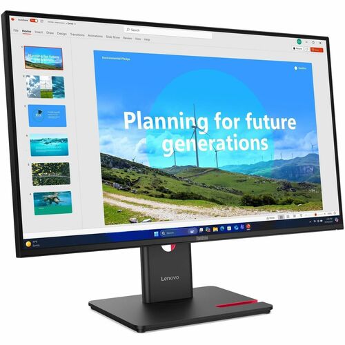 Lenovo ThinkVision T27D-40 27" Class Full HD LED Monitor - 16:9 - Eclipse Black - 68.6 cm (27") Viewable - In-plane Switch