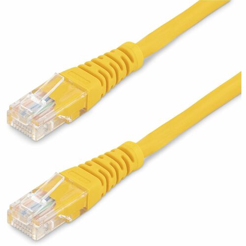 StarTech.com 1 ft Yellow Molded Cat5e UTP Patch Cable - Category 5e - 1 ft - 1 x RJ-45 Male - 1 x RJ-45 Male - Yellow