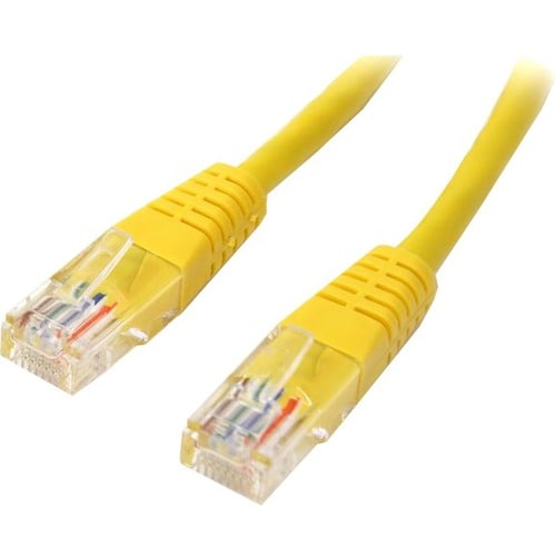 StarTech.com 15 ft Yellow Molded Cat5e UTP Patch Cable - Category 5e - 15 ft - 1 x RJ-45 Male - 1 x RJ-45 Male - Yellow