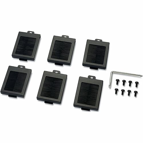 APC NetShelter Cable Management, Mounting Rail Brush Strips, Set of 6, for NetShelter SX 750 mm Wide, Black, 76 x 114 x 13