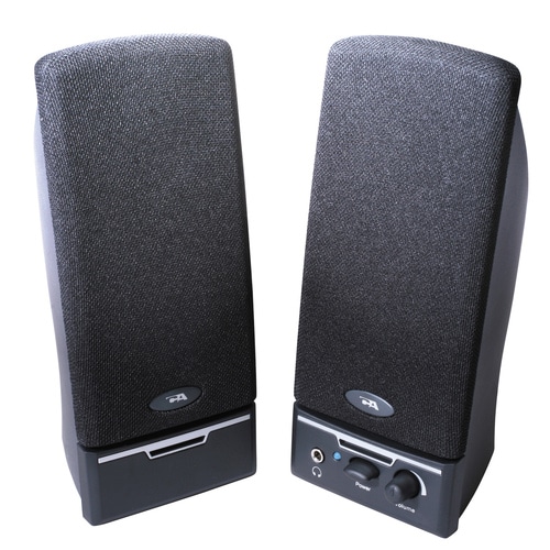 Cyber Acoustics CA-2014rb 2.0 Speaker System - 4 W RMS - Black - 85 Hz to 18 kHz VOL POWER HEADPHONE JACK RT SPEAKER