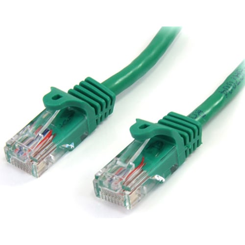 StarTech.com 10 ft Green Snagless Cat5e UTP Patch Cable - Category 5e - 10 ft - 1 x RJ-45 Male - 1 x RJ-45 Male - Green
