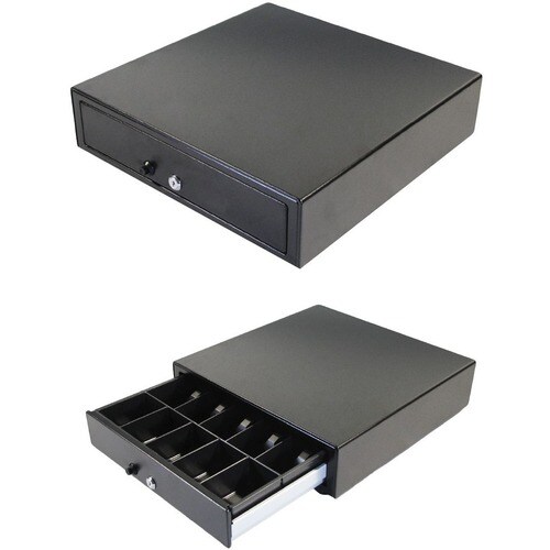 apg Manual 16.2" Point of Sale Cash Drawer | Vasario Series VP101-BL1616 | Push-Button Operation | Plastic Till with 5 Bil