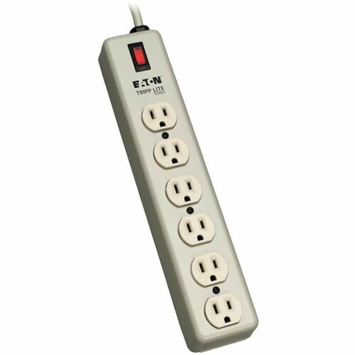 Tripp Lite by Eaton Industrial Power Strip, 6-Outlet, 6 ft. (1.8 m) Cord, Beige - NEMA 5-15P - 6 x NEMA 5-15R - 6 ft Cord 
