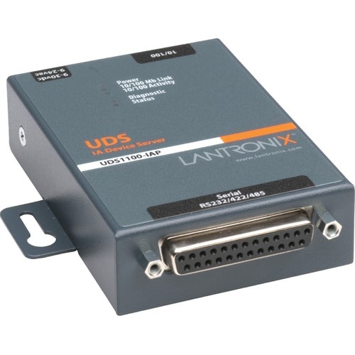 Lantronix 1-Port Serial (RS232/ RS422/ RS485) to Ethernet Industrial Device Server supporting Modbus (TCP; ASCII; RTU) - M